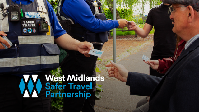 Image of Transport Safety Officers talking with bus passengers